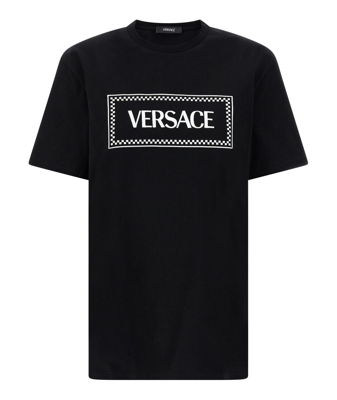 VERSACE Черная хлопковая футболка, фото 1