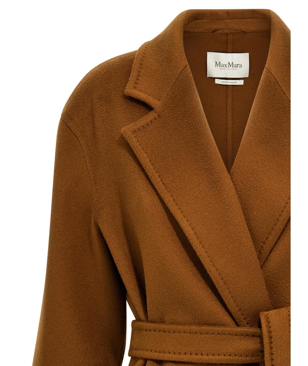 MAX MARA Коричневое кашемировое пальто, фото 3