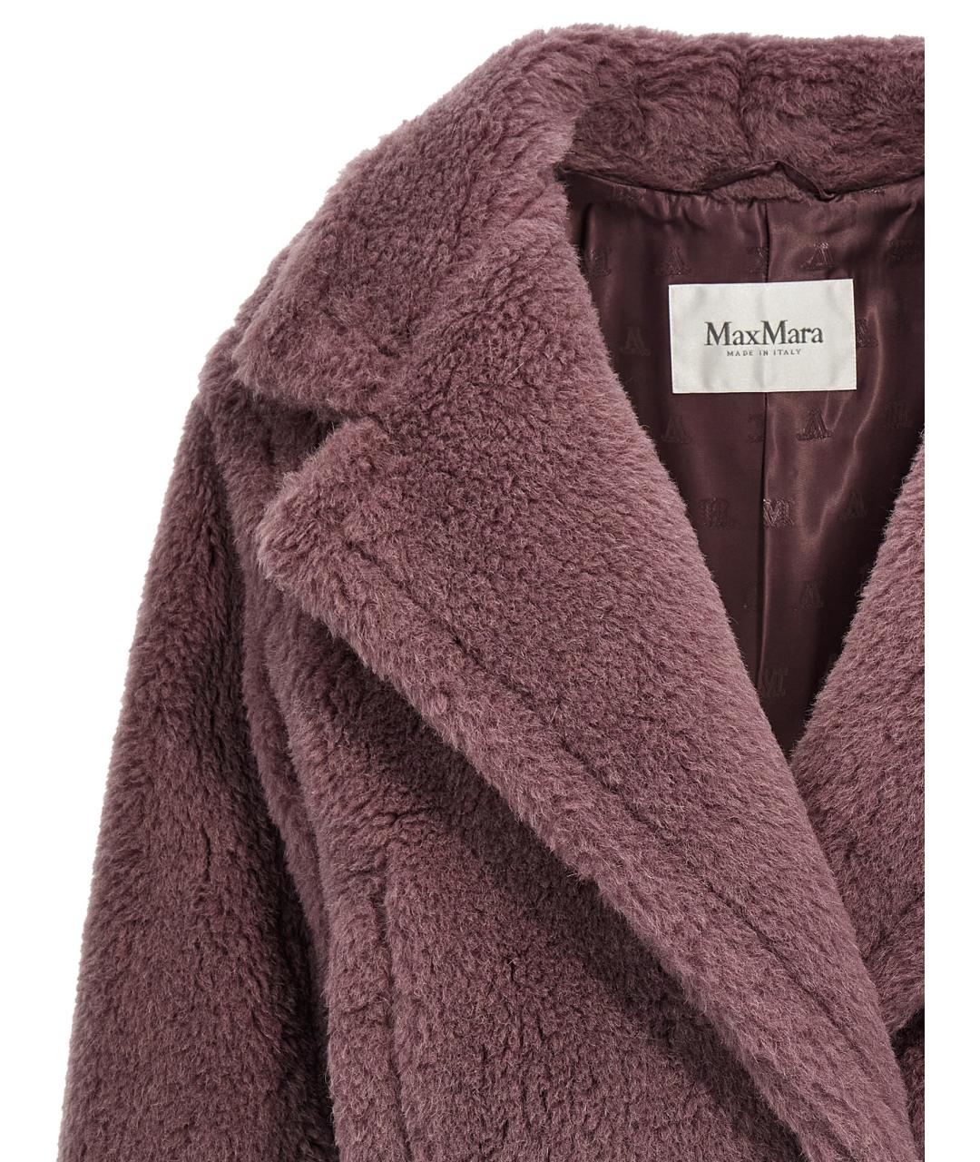 MAX MARA Фиолетовое шерстяное пальто, фото 3