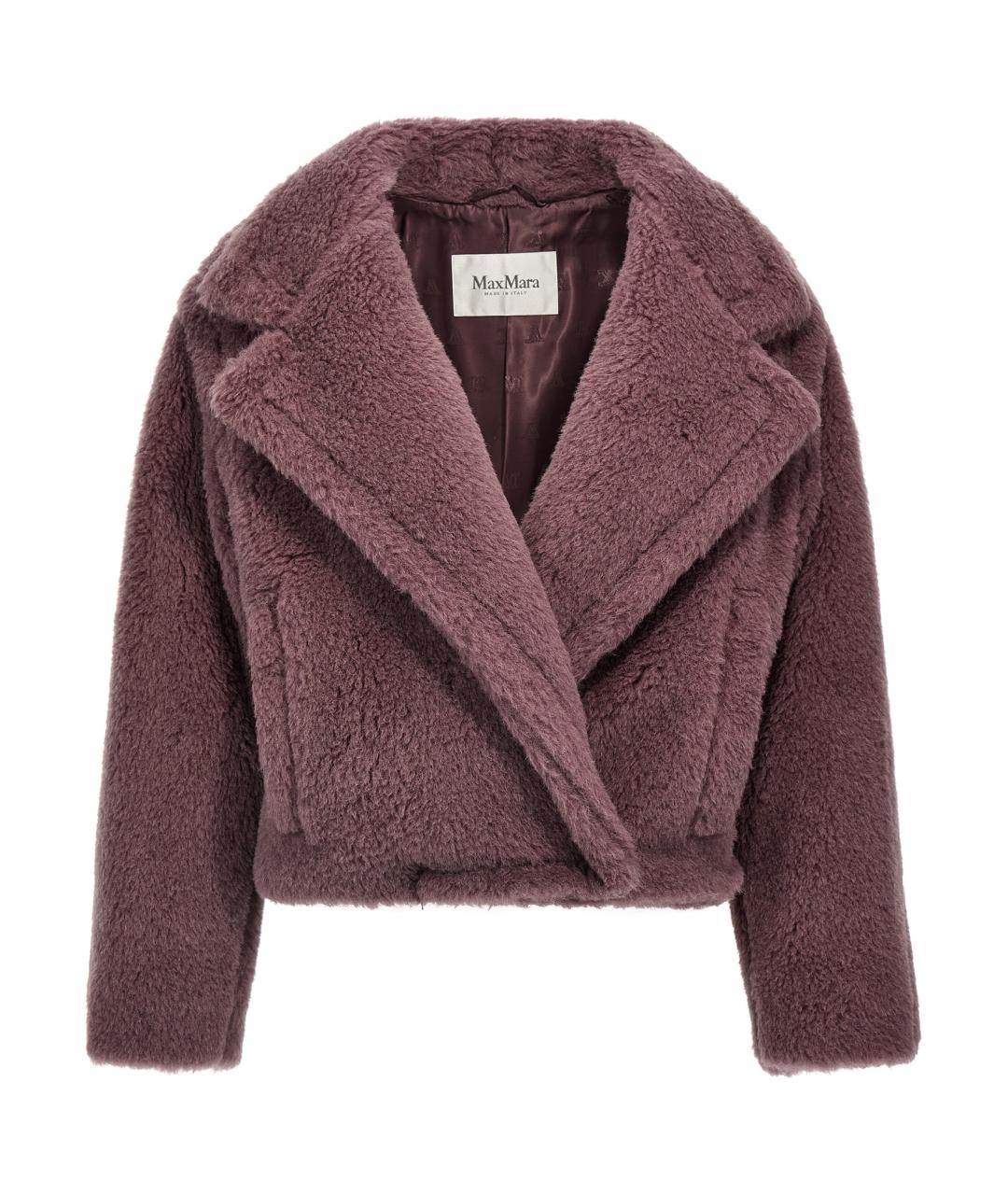 MAX MARA Фиолетовое шерстяное пальто, фото 1