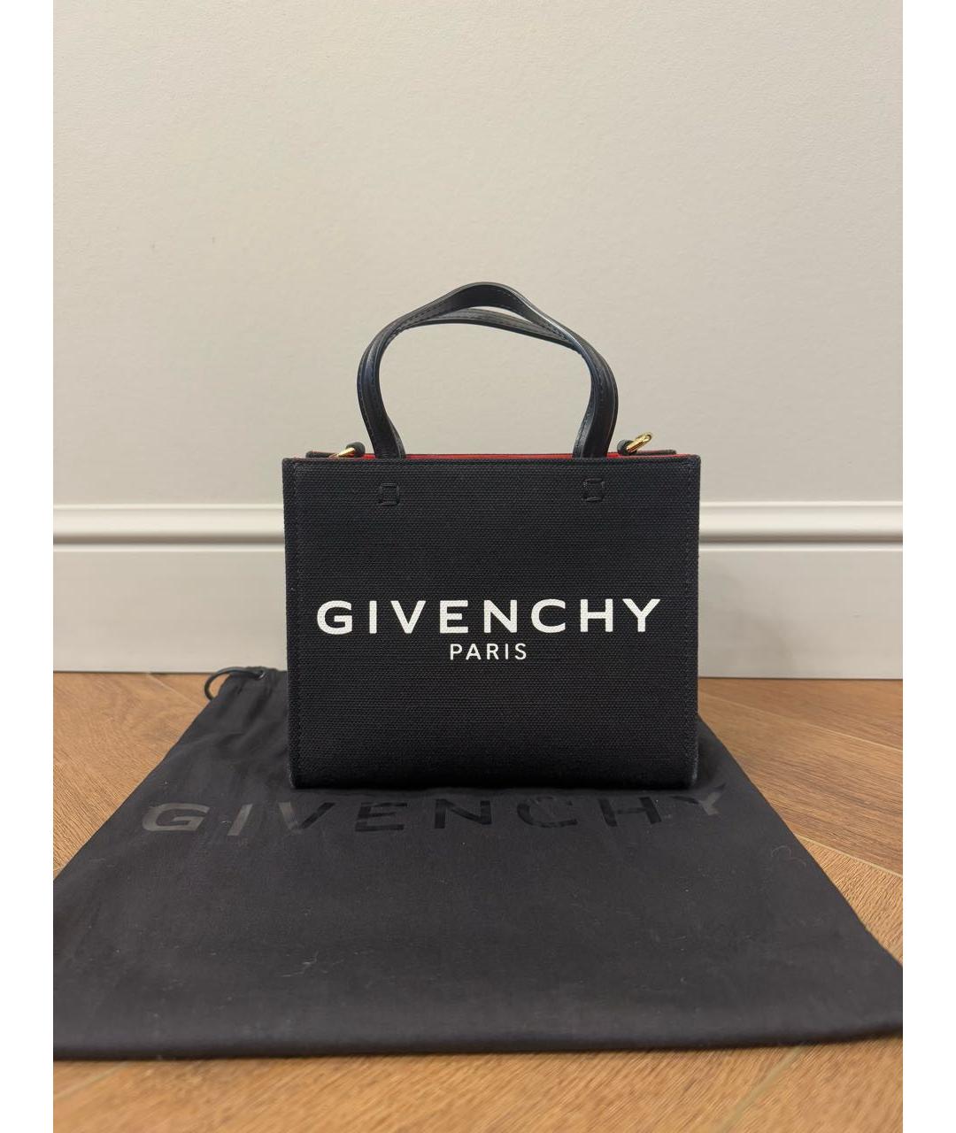 GIVENCHY Черная хлопковая сумка тоут, фото 9