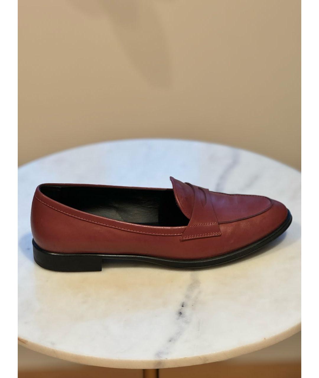 TOD'S Коралловые кожаные мокасины, фото 8