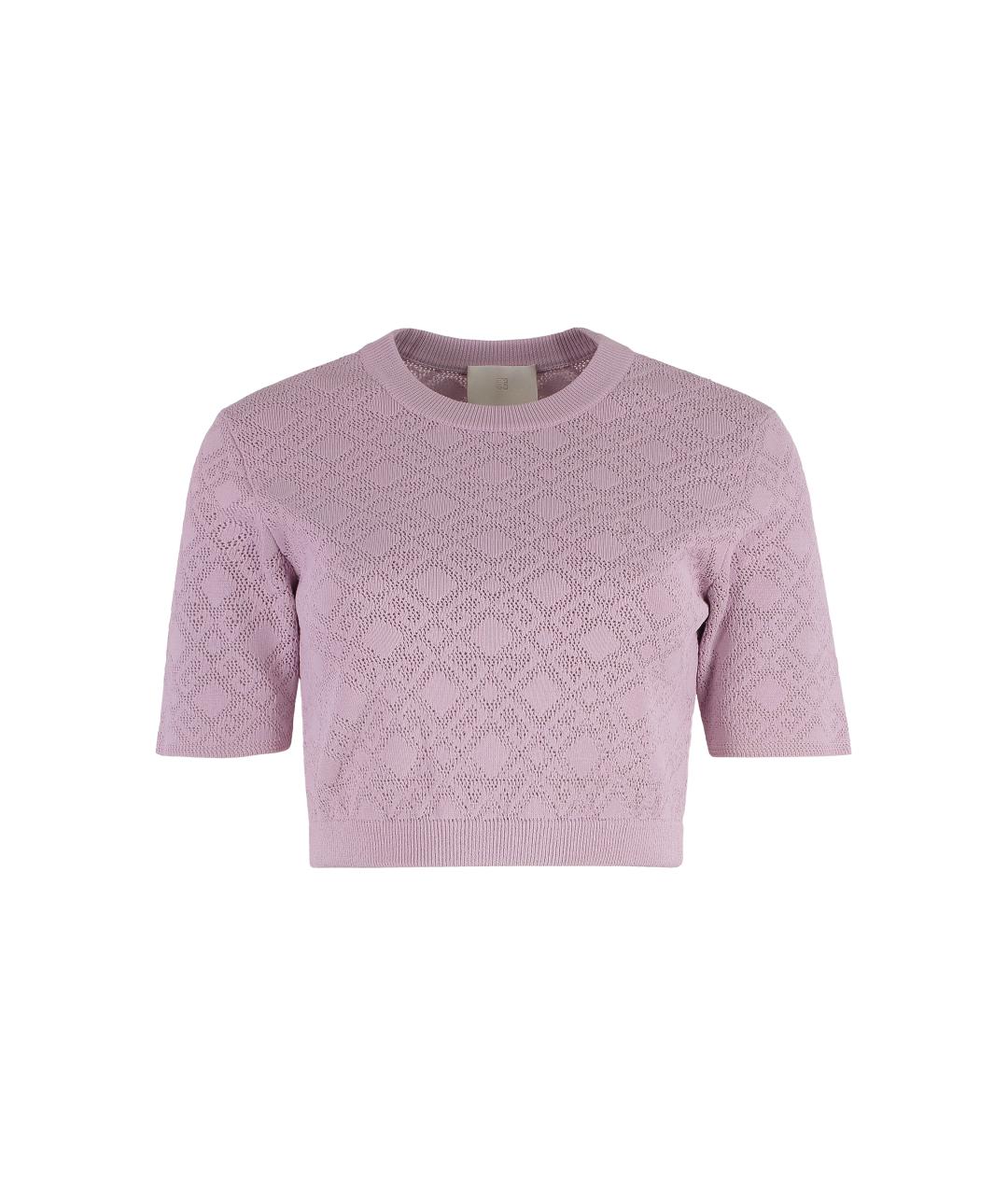 GIVENCHY Розовая полиэстеровая футболка, фото 1