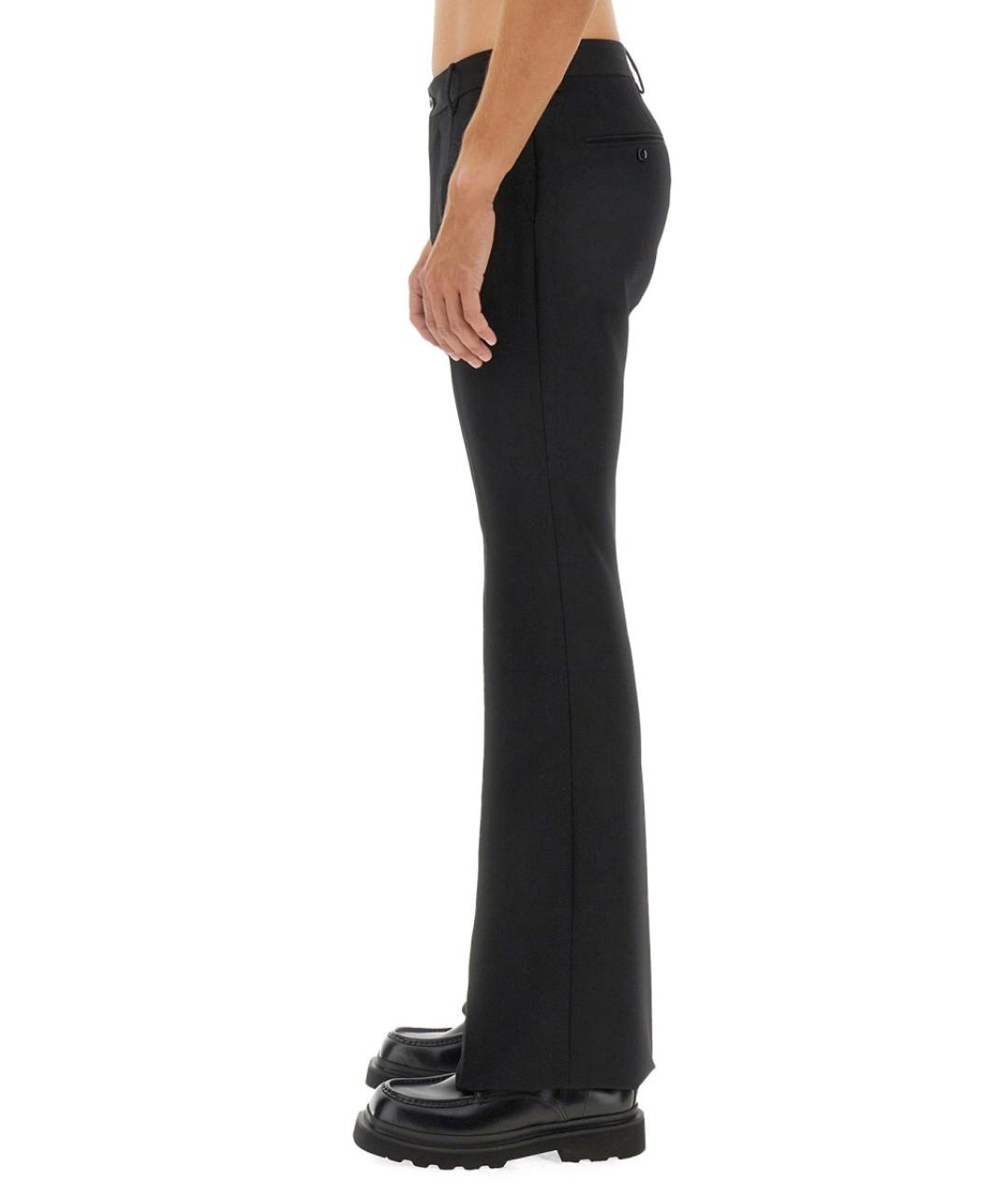 DOLCE&GABBANA Черные шерстяные повседневные брюки, фото 4