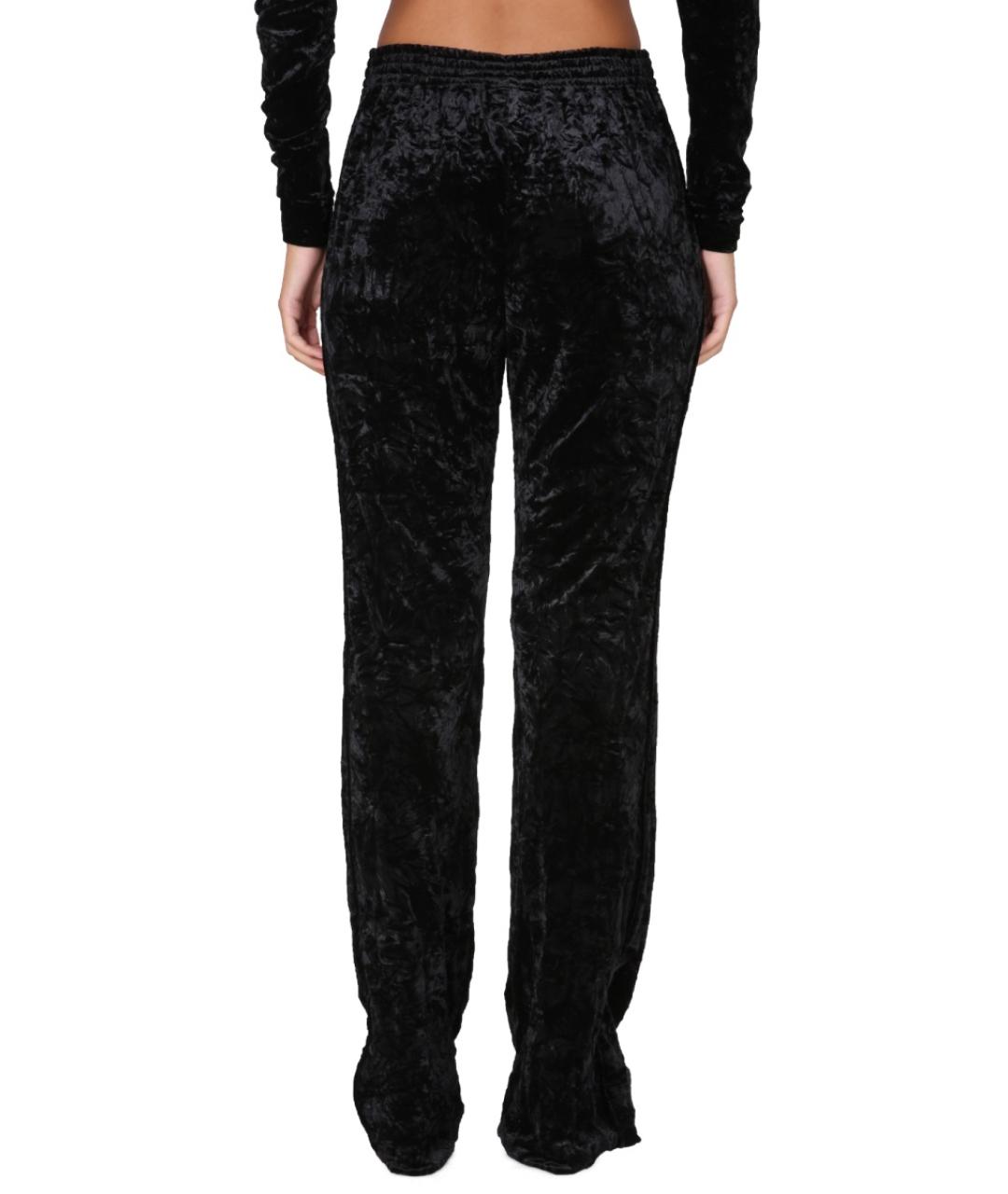 SAINT LAURENT Черные полиэстеровые прямые брюки, фото 4