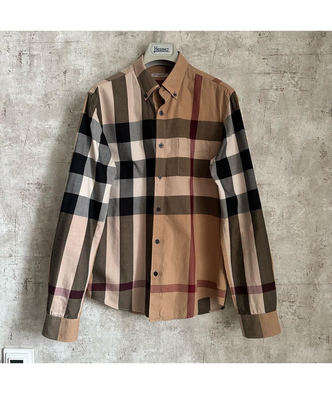 BURBERRY Мульти хлопковая кэжуал рубашка, фото 8