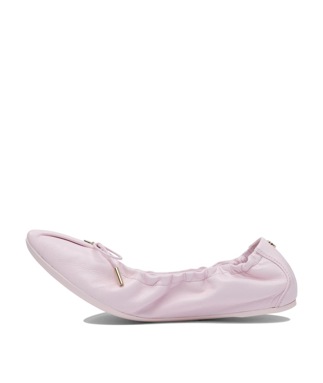 FERRAGAMO Розовые кожаные балетки, фото 3