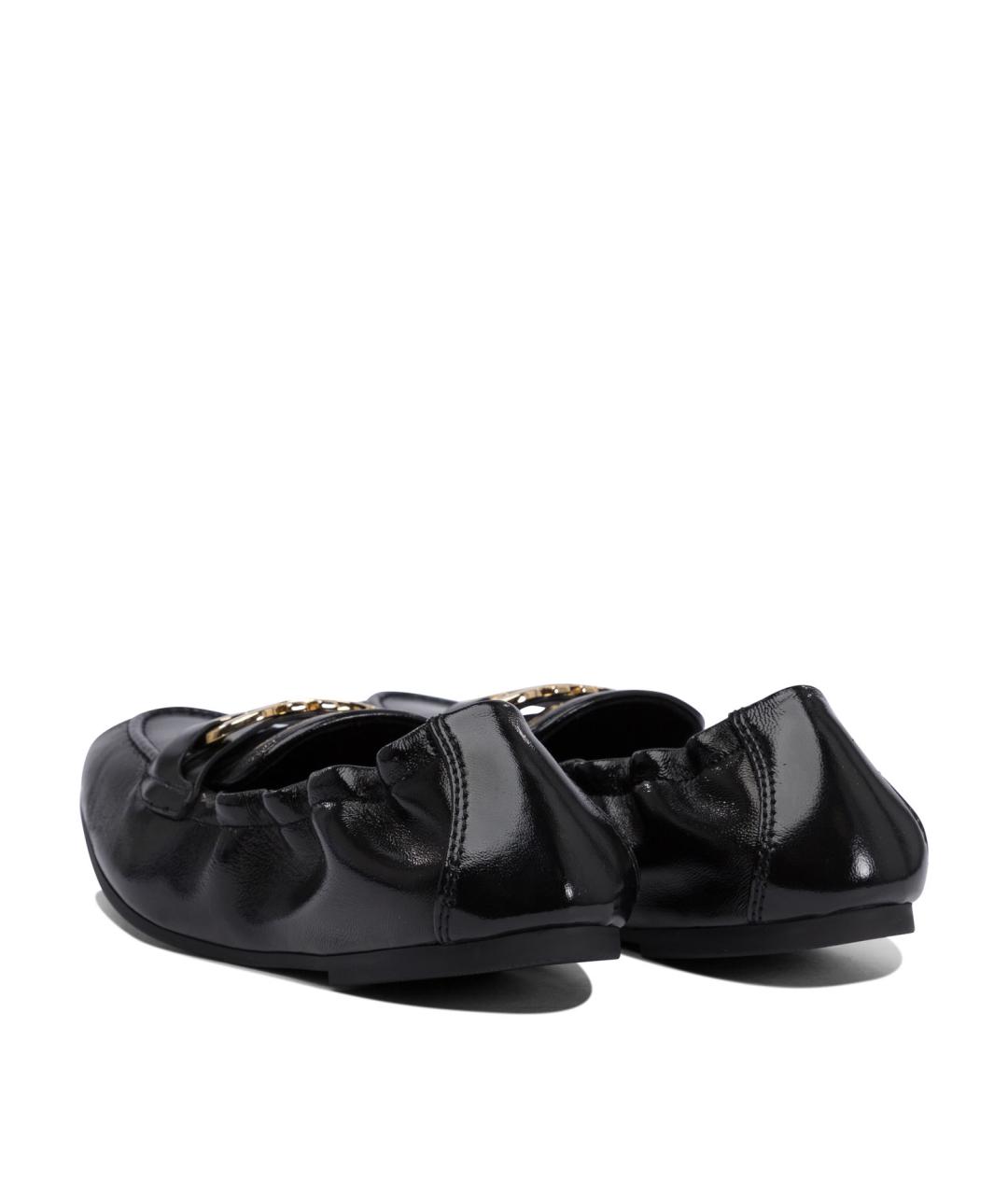 FERRAGAMO Черные кожаные лоферы, фото 4