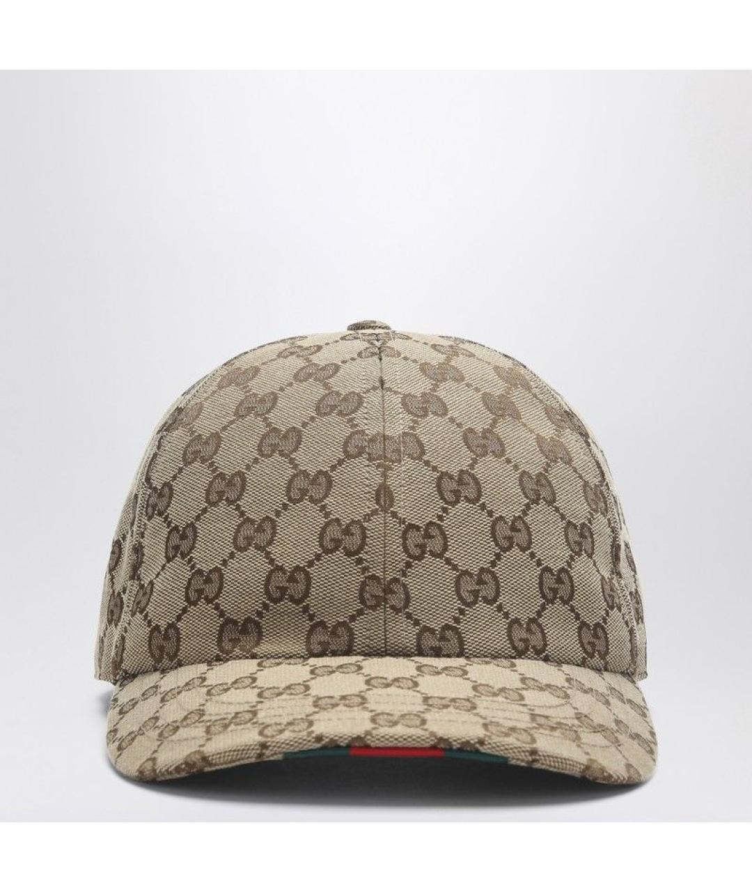 GUCCI Бежевая синтетическая кепка/бейсболка, фото 2