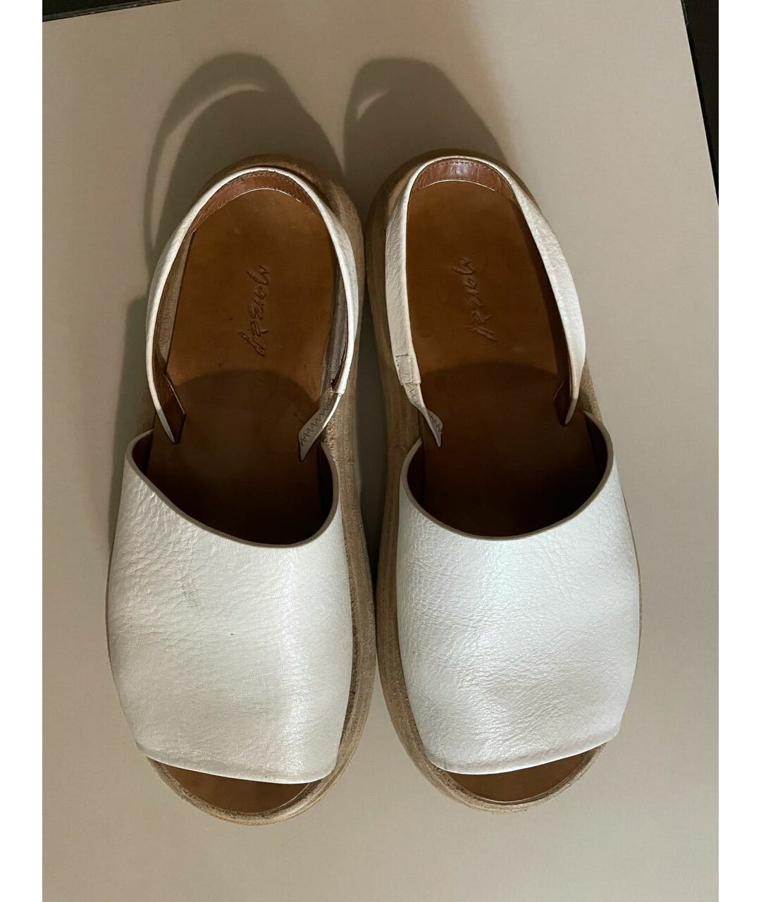 MARSELL Белые кожаные сандалии, фото 2