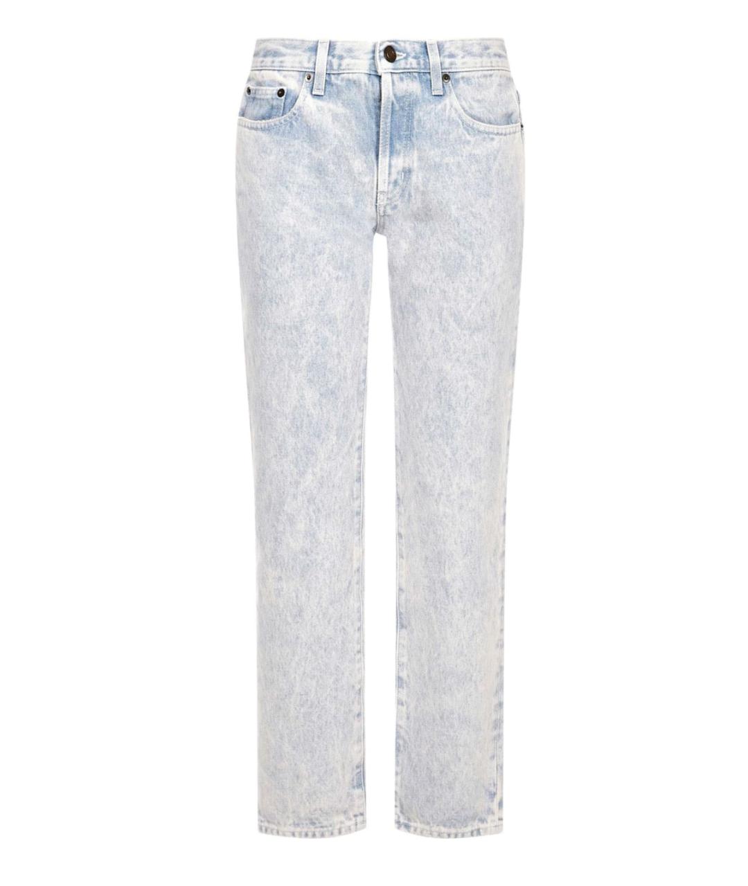SAINT LAURENT Мульти хлопковые прямые джинсы, фото 1