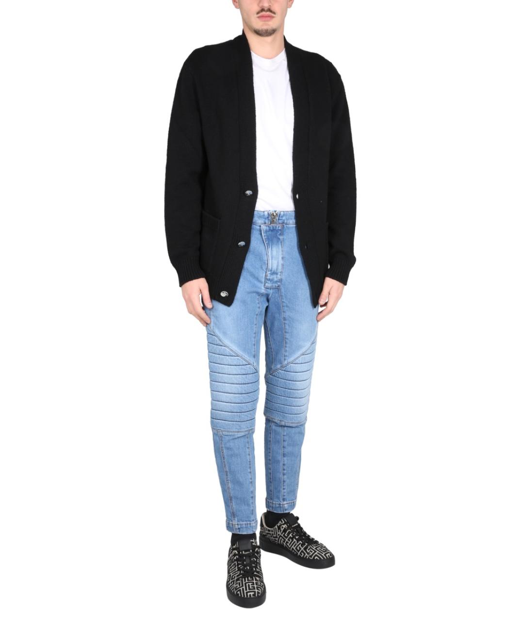 BALMAIN Синие хлопковые повседневные брюки, фото 2