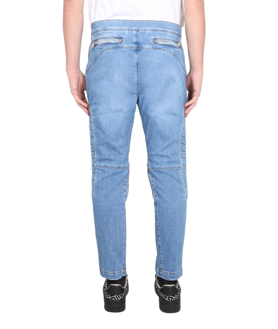 BALMAIN Синие хлопковые повседневные брюки, фото 4