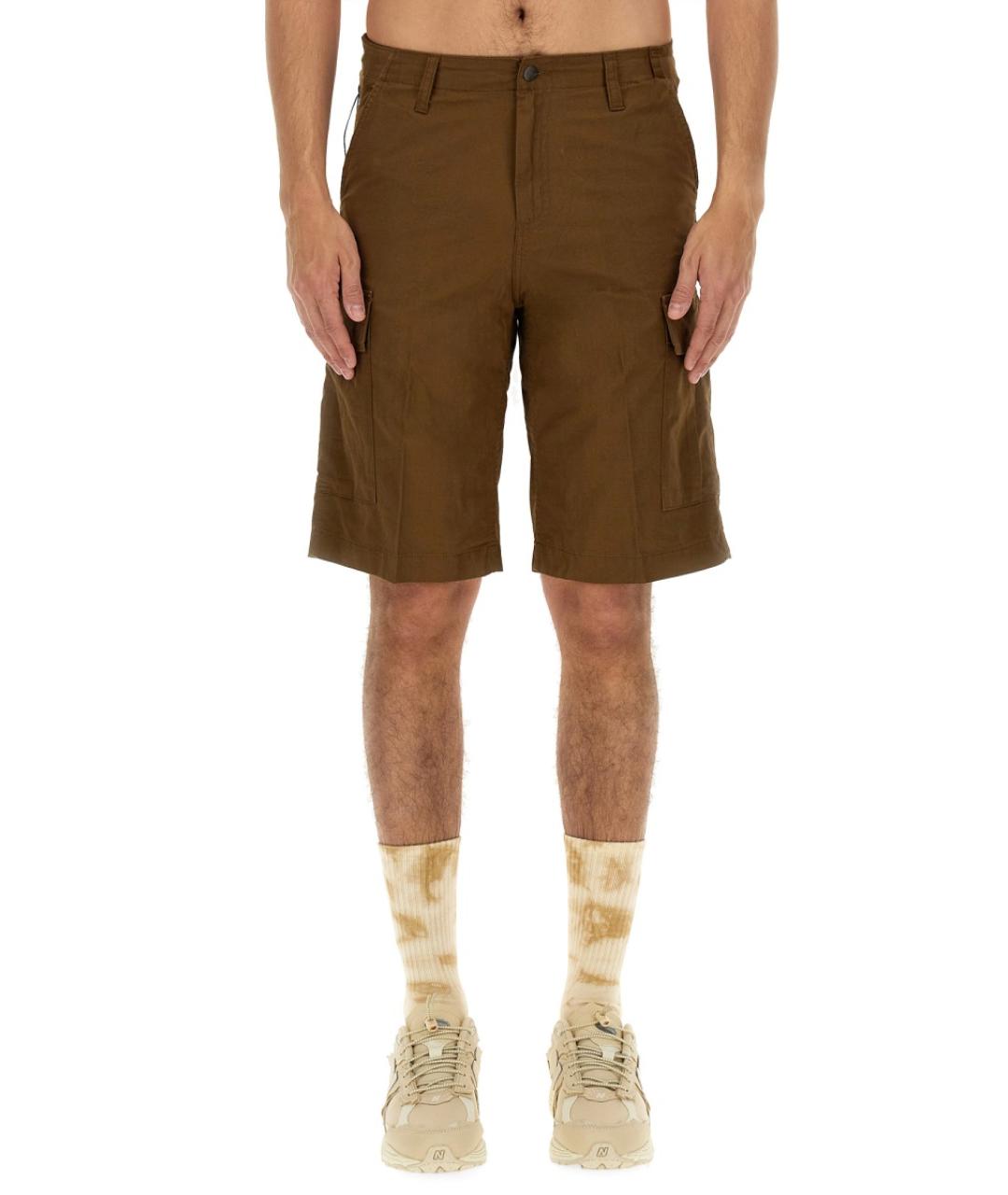 CARHARTT WIP Коричневые хлопковые шорты, фото 2