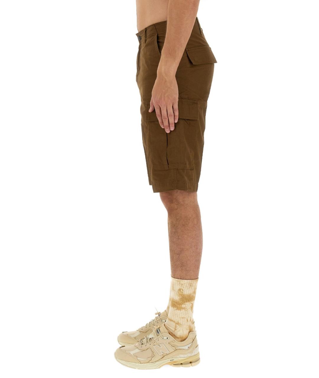 CARHARTT WIP Коричневые хлопковые шорты, фото 5