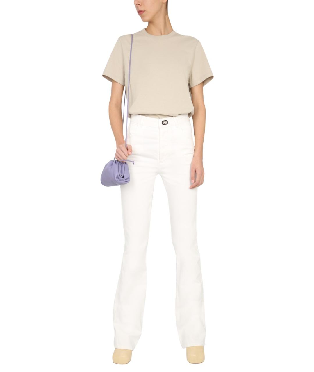 BOTTEGA VENETA Белые прямые брюки, фото 2