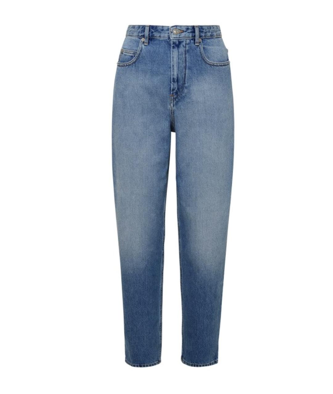 ISABEL MARANT Голубые хлопковые прямые брюки, фото 1