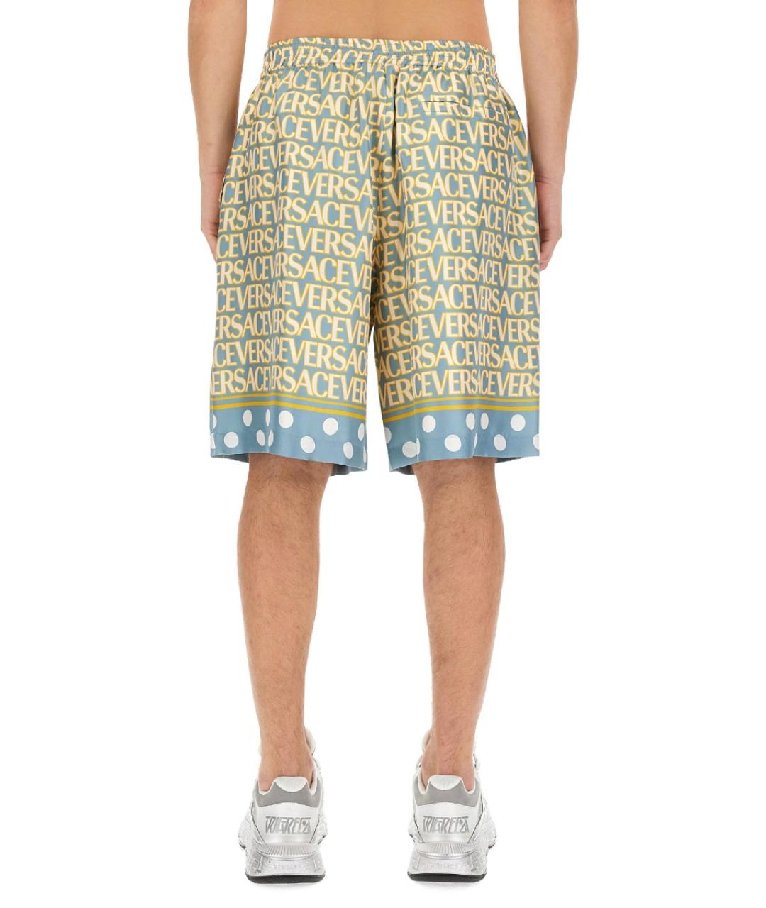 VERSACE Мульти шелковые повседневные брюки, фото 3