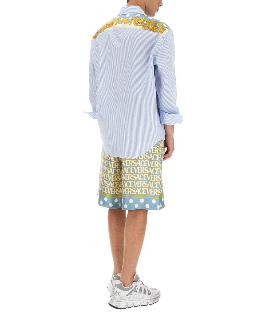 VERSACE Мульти шелковые повседневные брюки, фото 2