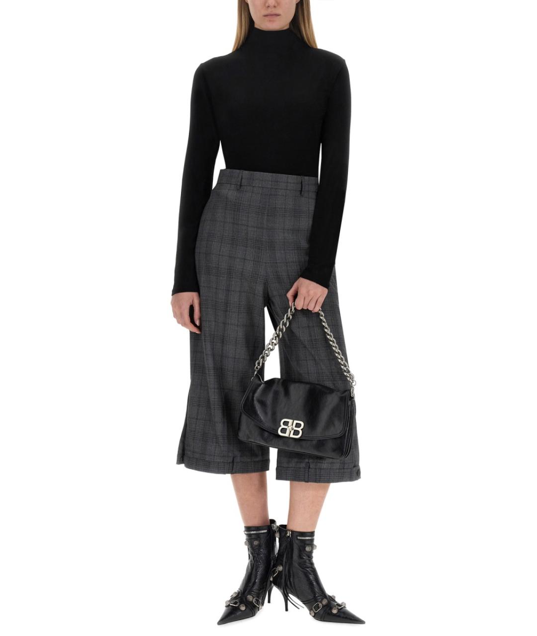 BALENCIAGA Серые шерстяные прямые брюки, фото 2