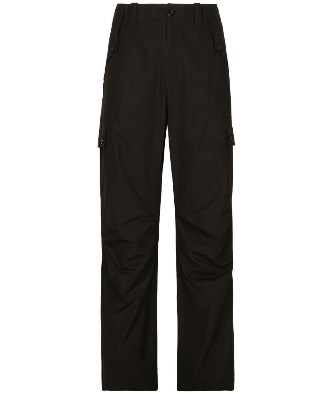 DOLCE&GABBANA Черные хлопковые повседневные брюки, фото 1