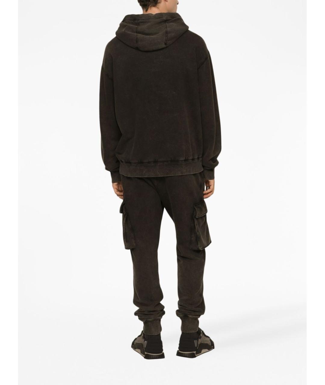 DOLCE&GABBANA Серые хлопковые повседневные брюки, фото 3