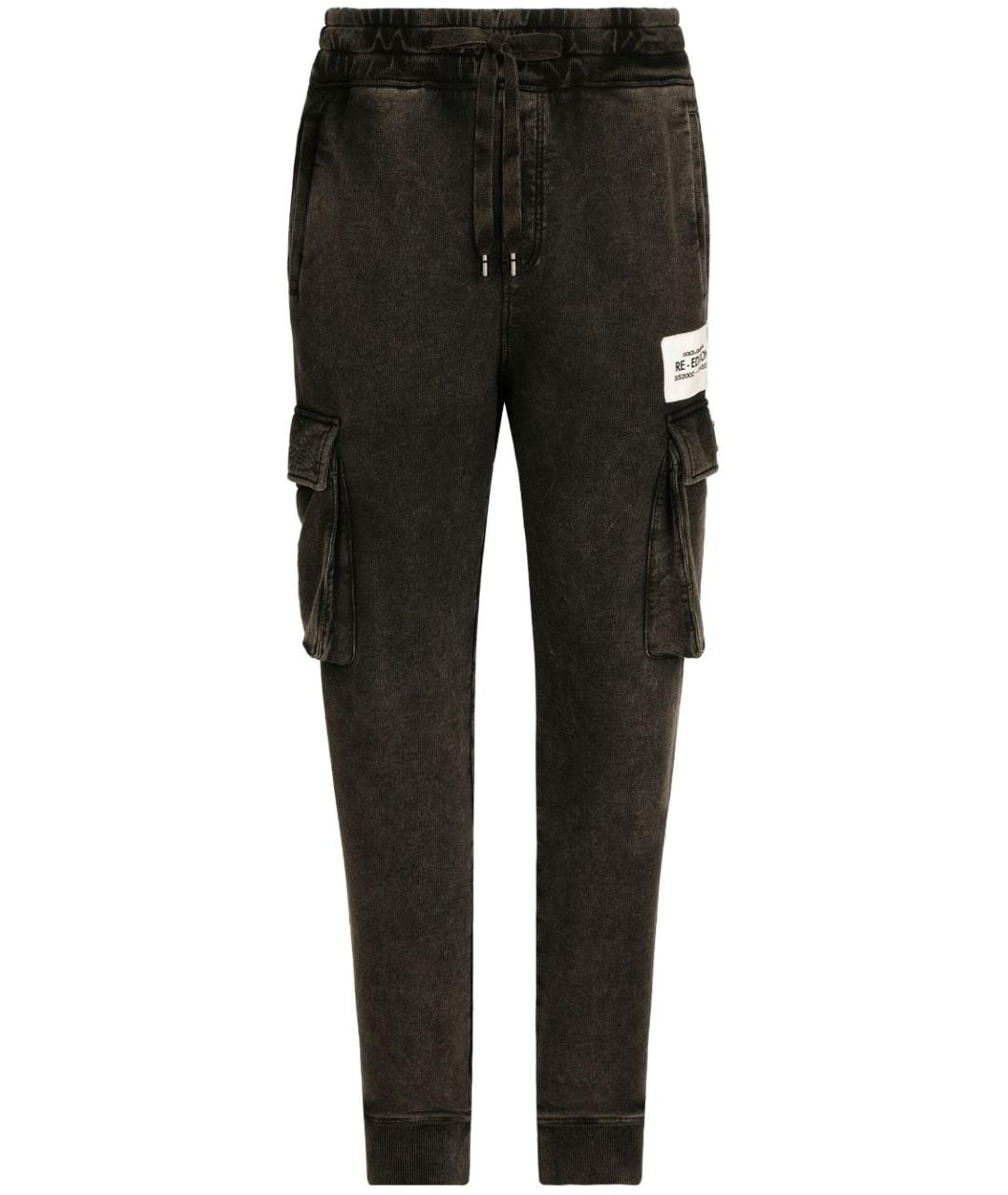 DOLCE&GABBANA Серые хлопковые повседневные брюки, фото 1