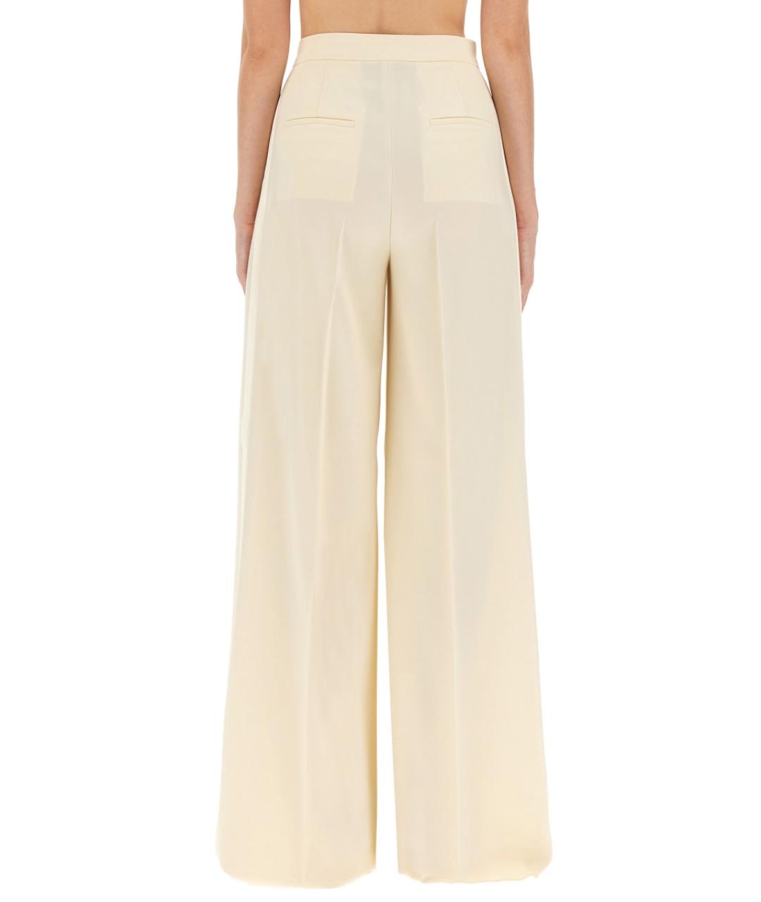 MAX MARA Бежевые брюки широкие, фото 3