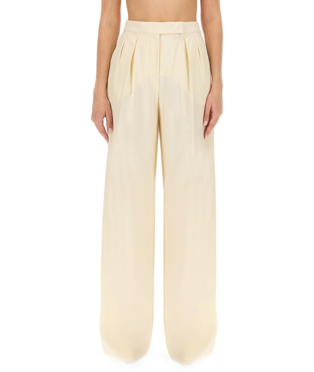MAX MARA Бежевые брюки широкие, фото 5