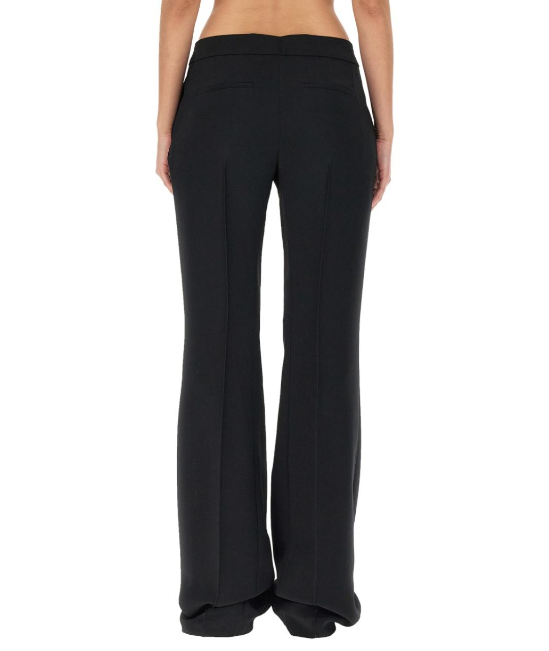 JIL SANDER Черные вискозные прямые брюки, фото 3