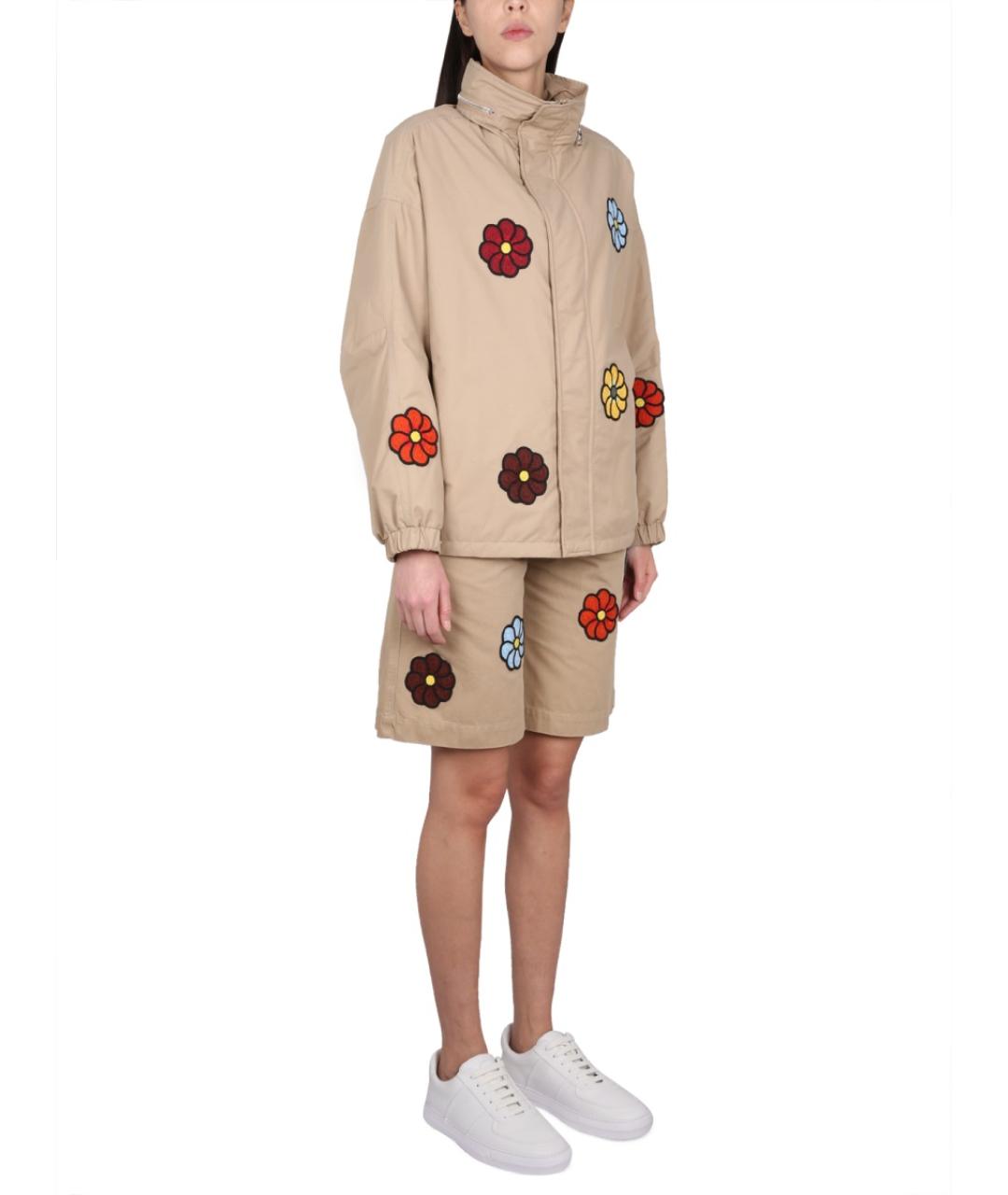 MONCLER Бежевые хлопковые шорты, фото 4