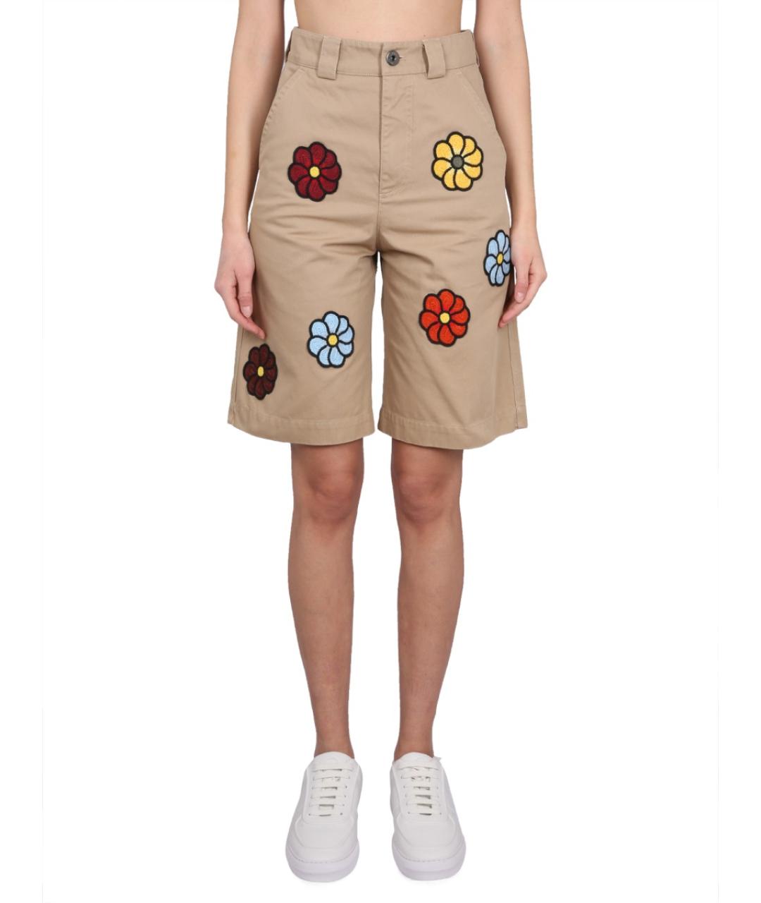 MONCLER Бежевые хлопковые шорты, фото 3