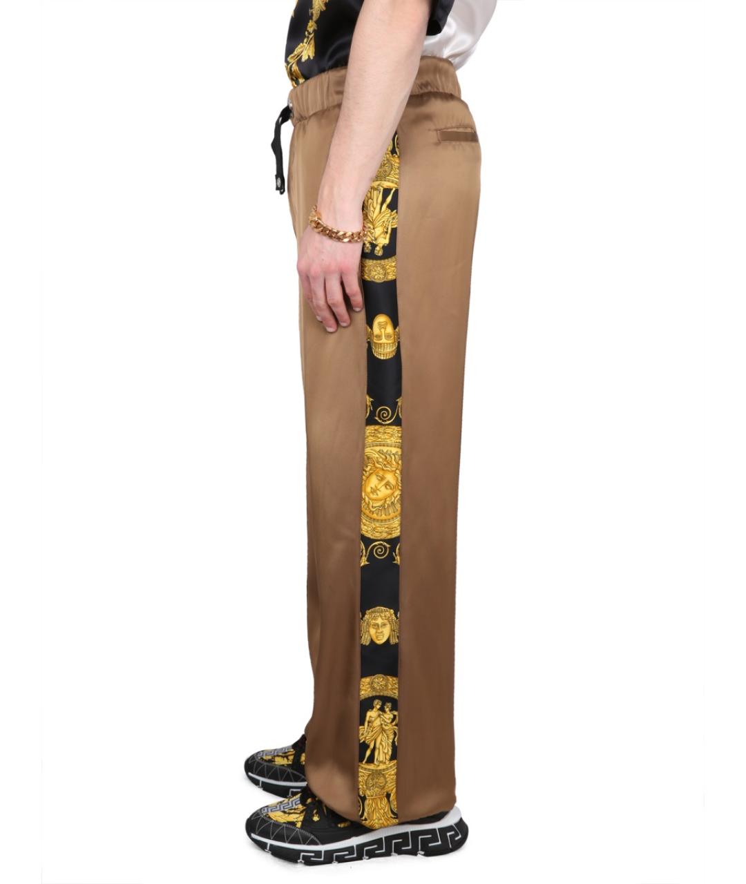 VERSACE Черные хлопковые повседневные брюки, фото 3