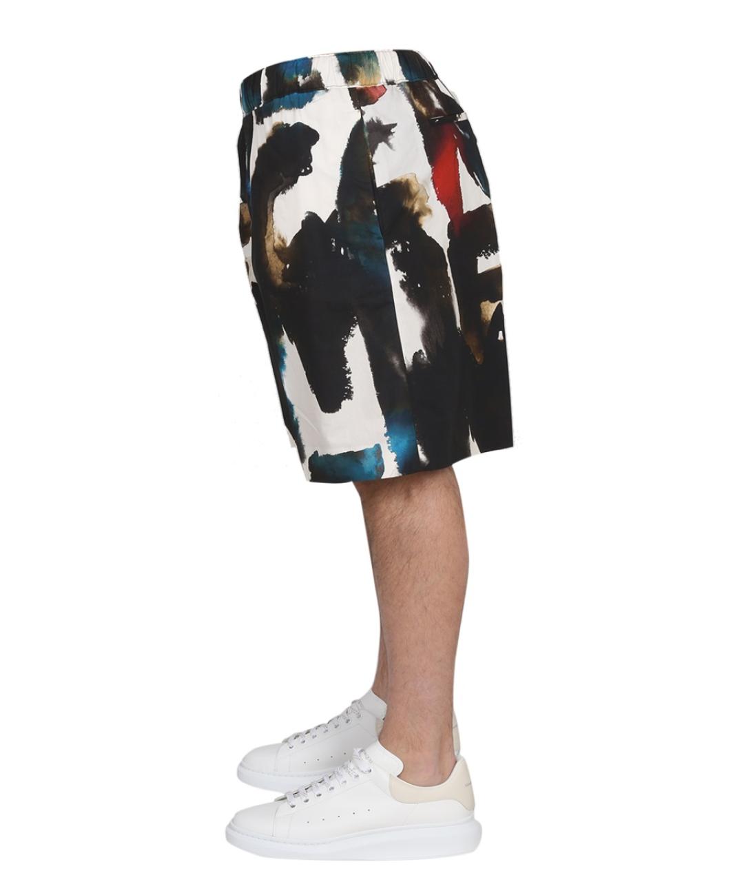 ALEXANDER MCQUEEN Мульти хлопковые повседневные брюки, фото 3