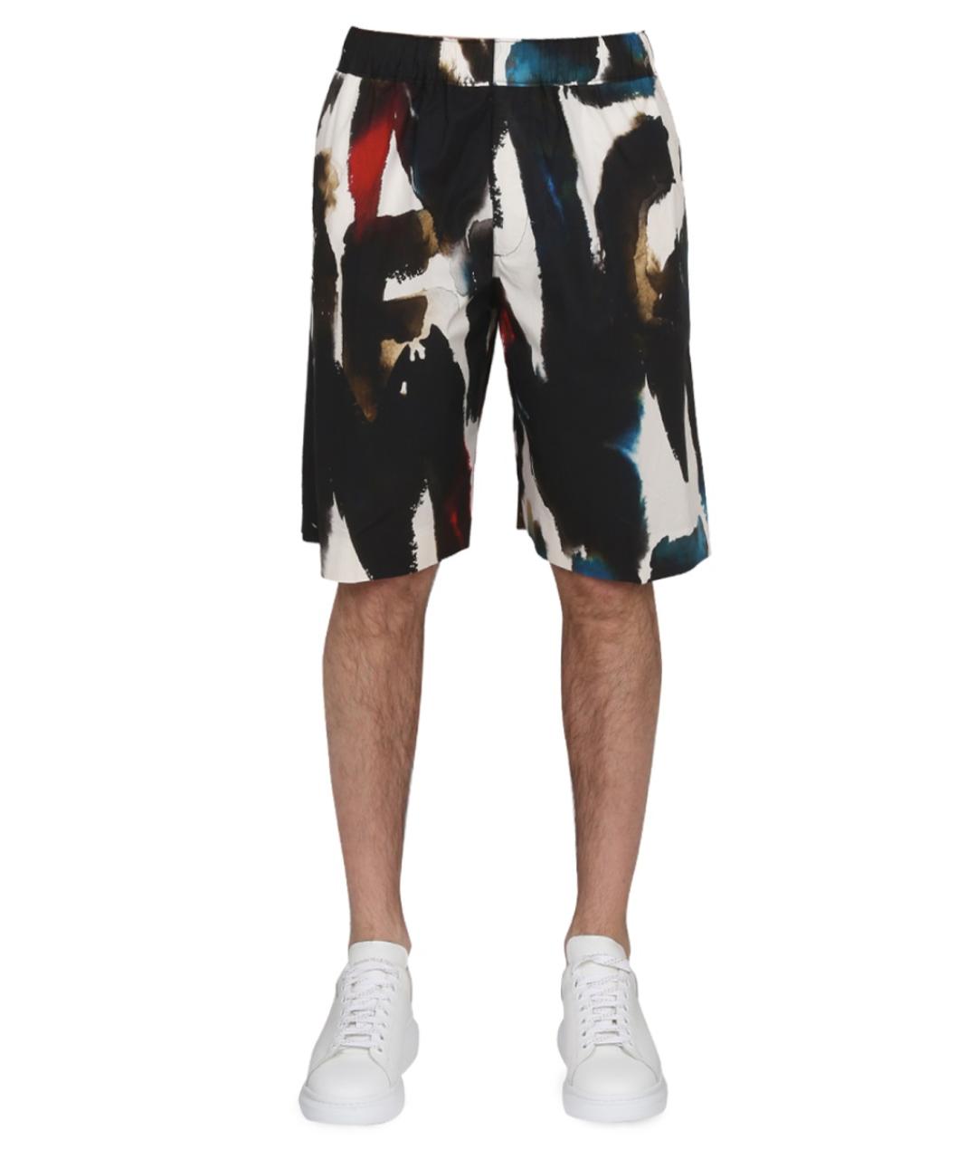 ALEXANDER MCQUEEN Мульти хлопковые повседневные брюки, фото 1