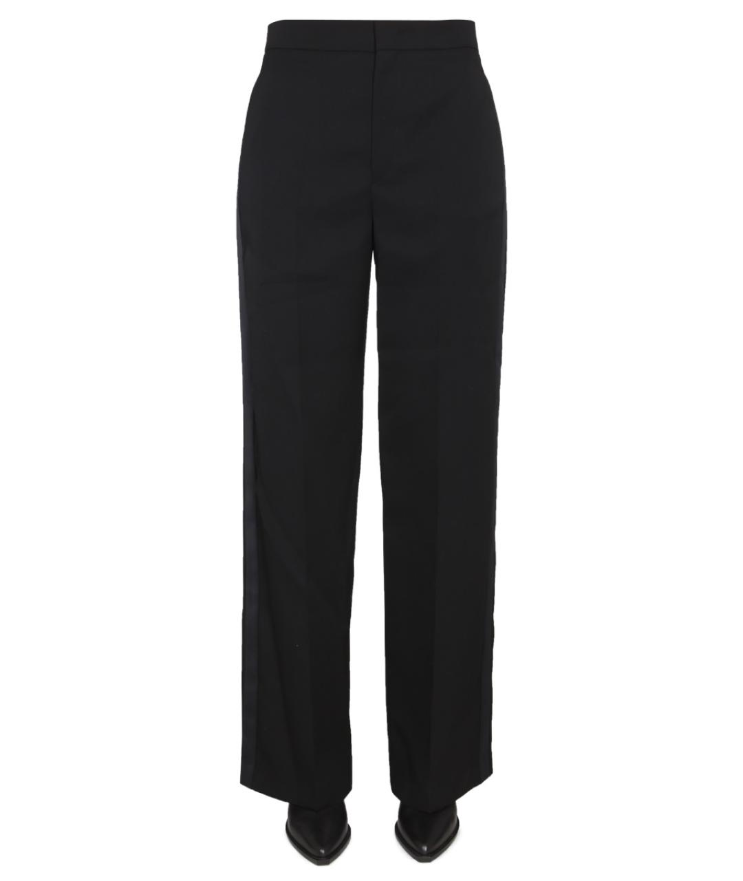 ISABEL MARANT Черные шерстяные прямые брюки, фото 1