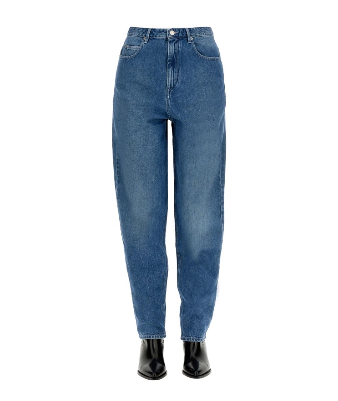 ISABEL MARANT Синие хлопковые прямые брюки, фото 1