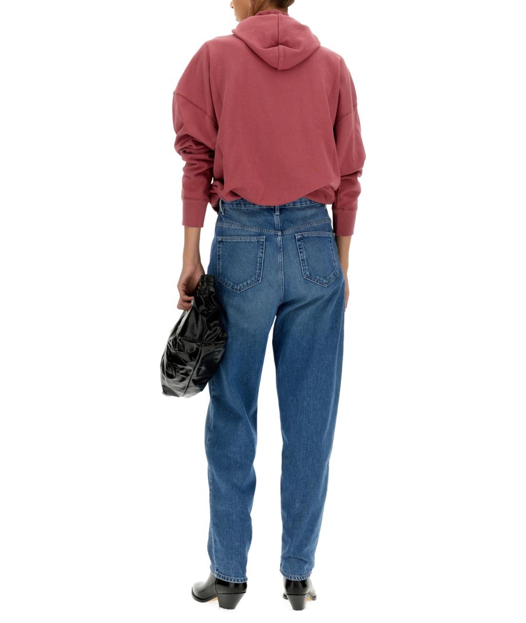 ISABEL MARANT Синие хлопковые прямые брюки, фото 2