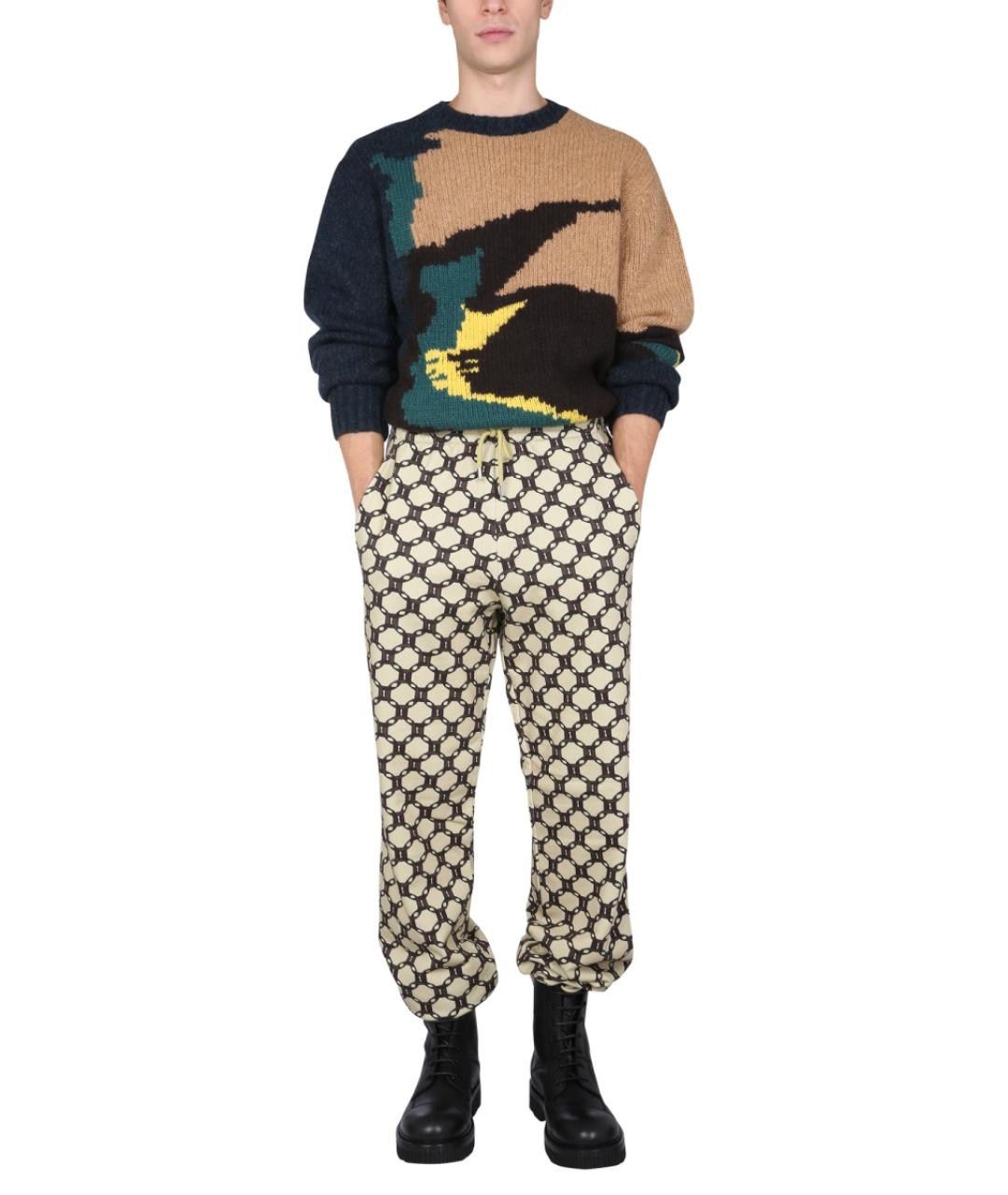 DRIES VAN NOTEN Мульти хлопковые повседневные брюки, фото 2