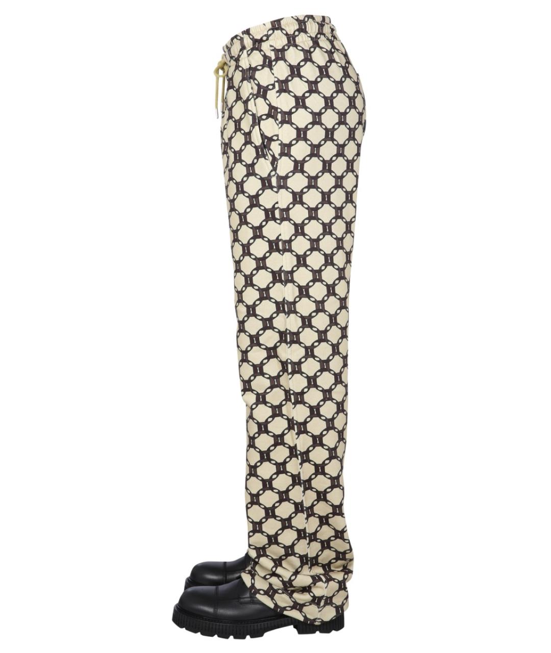 DRIES VAN NOTEN Мульти хлопковые повседневные брюки, фото 3