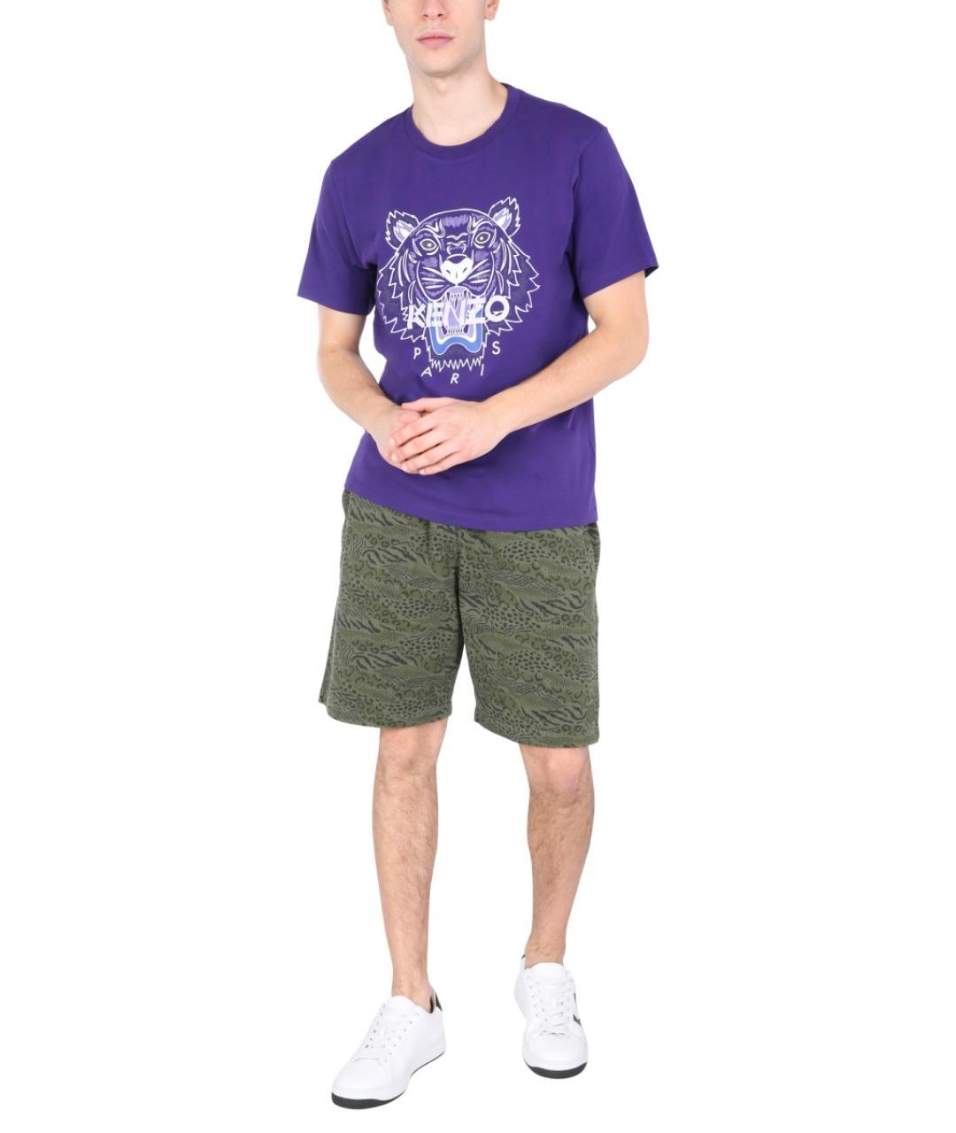 KENZO Зеленые хлопковые шорты, фото 3