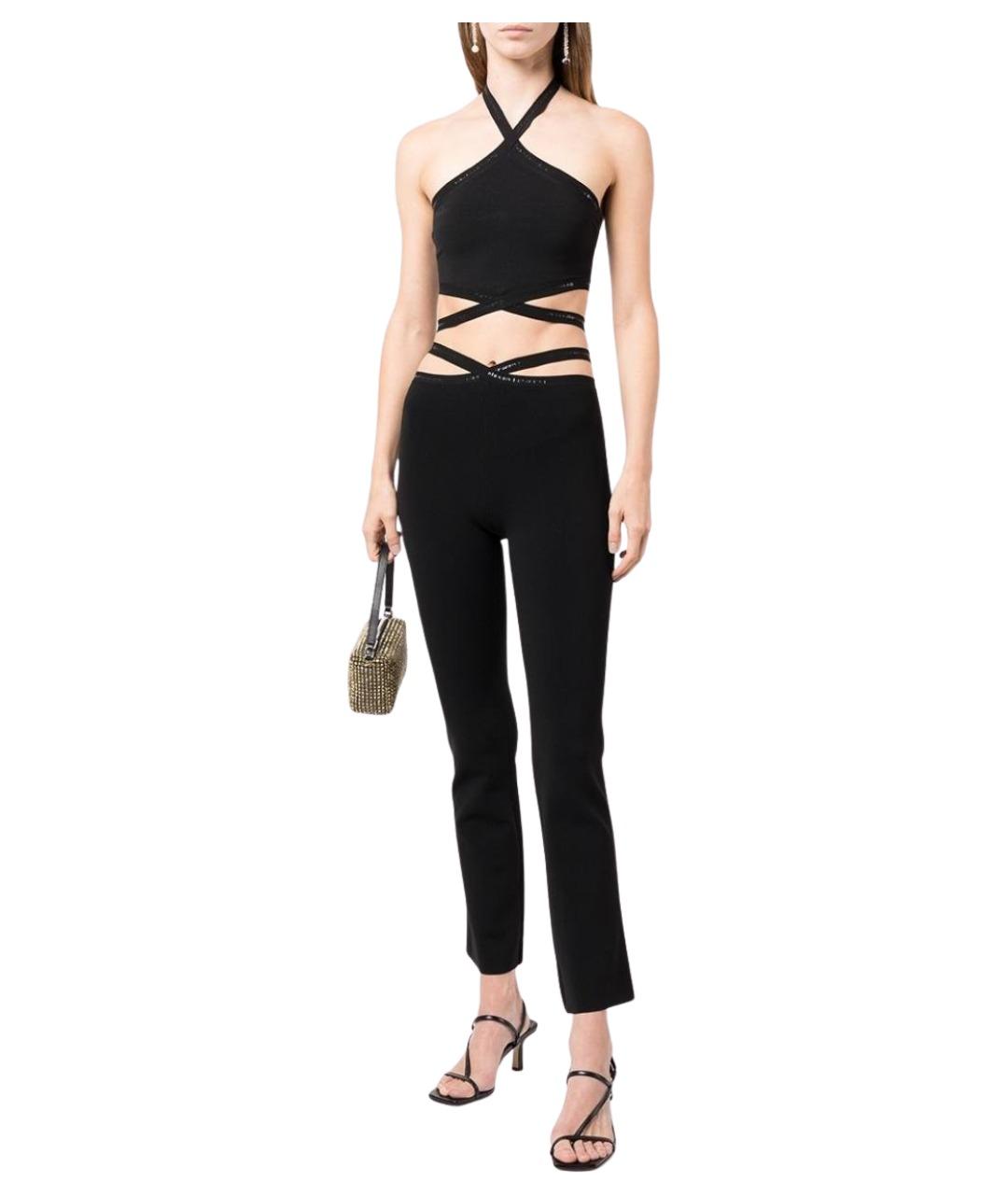 T BY ALEXANDER WANG Черные прямые брюки, фото 2