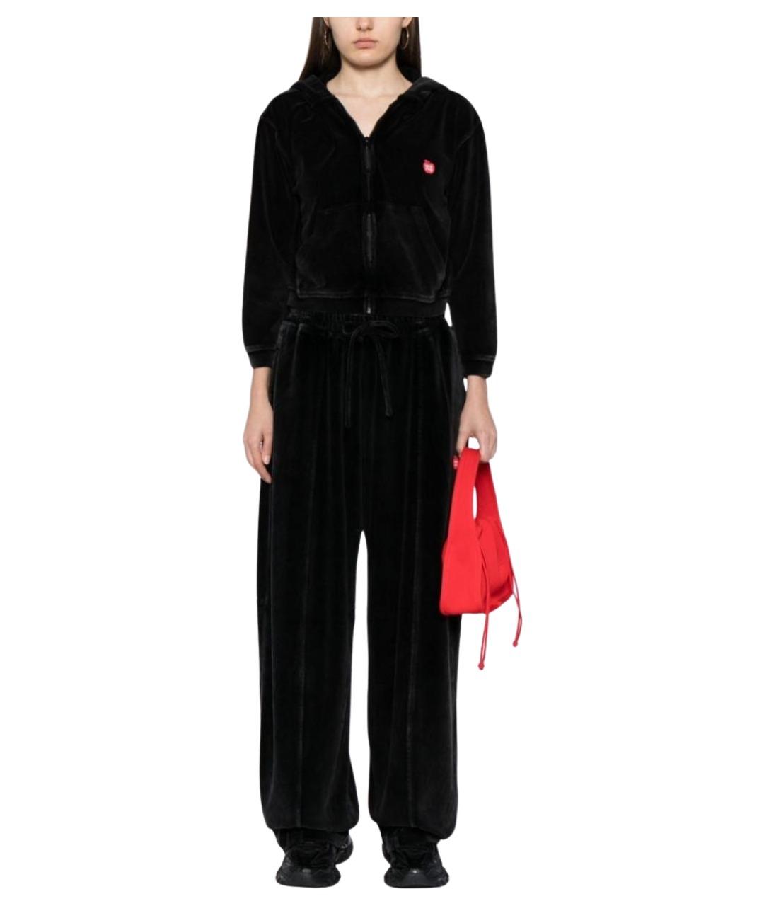T BY ALEXANDER WANG Черные хлопковые прямые брюки, фото 2