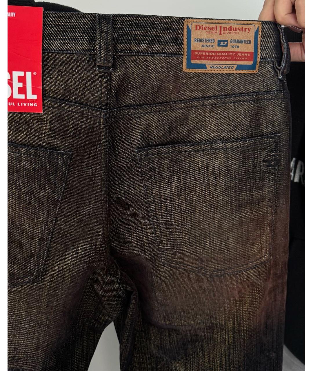 DIESEL Хлопко-полиэстеровые прямые джинсы, фото 5