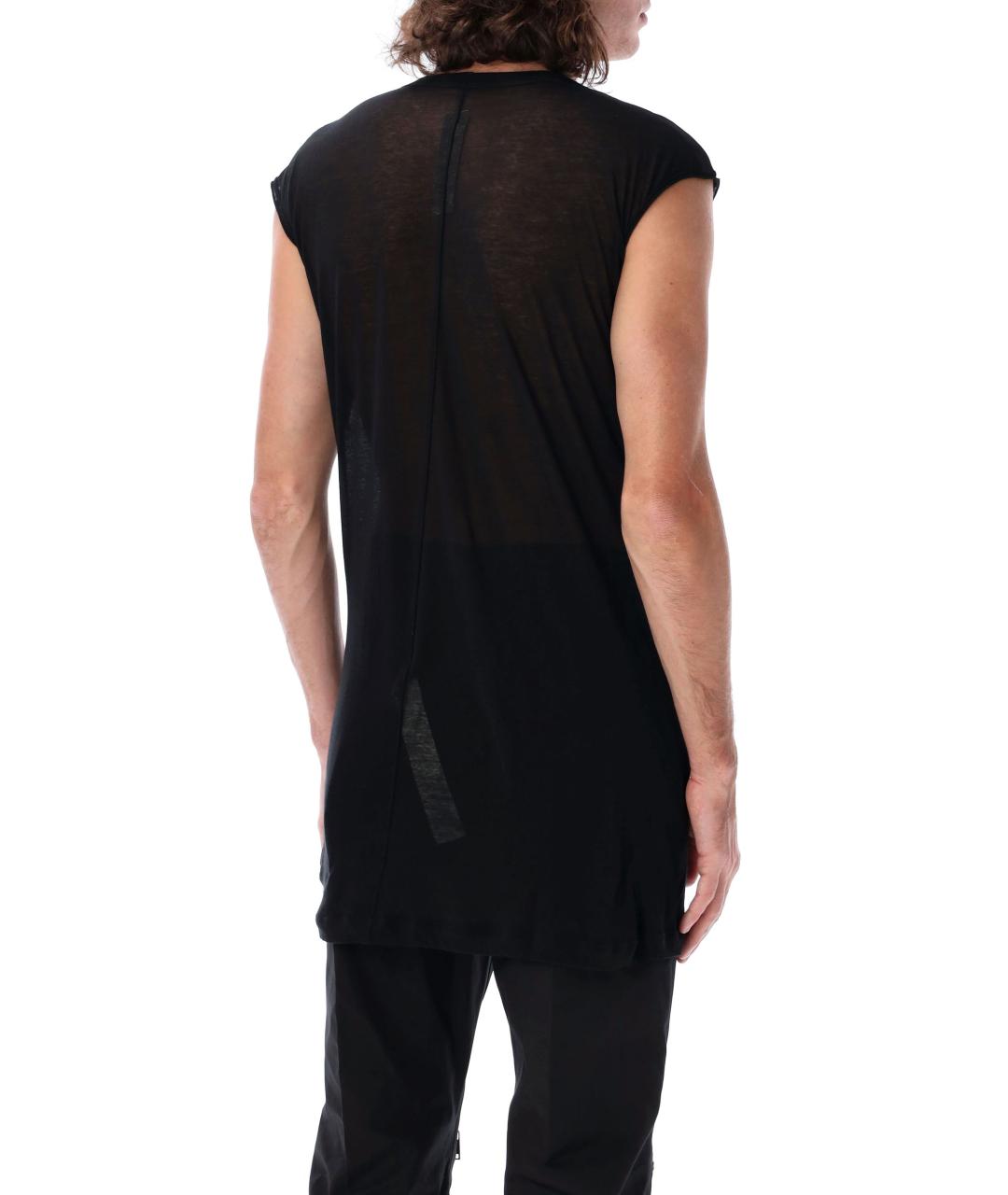 RICK OWENS Черная хлопковая футболка, фото 2