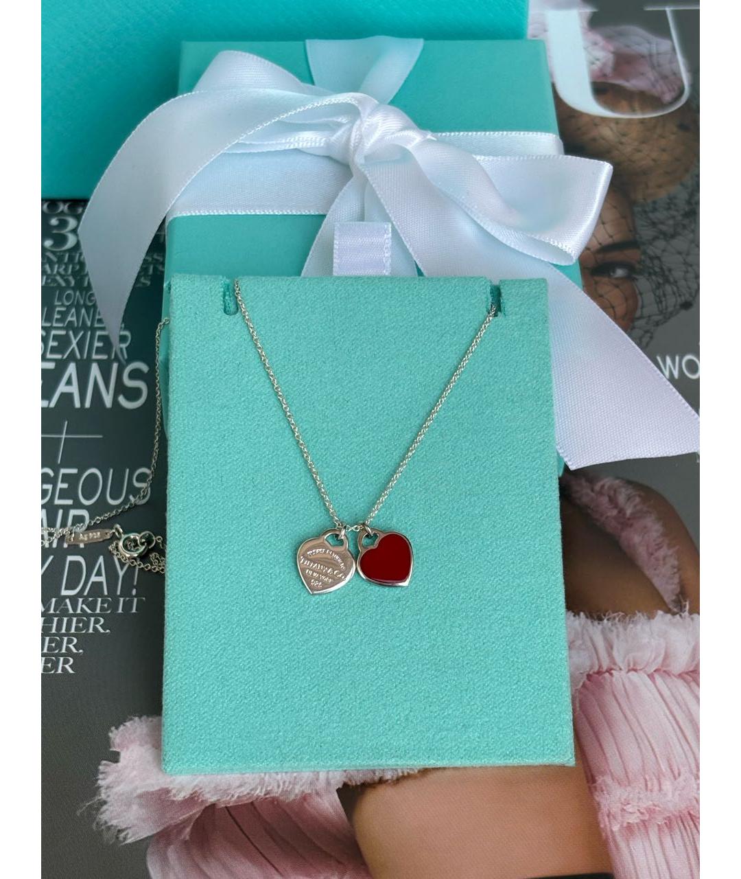 TIFFANY&CO Красное серебряное колье, фото 3