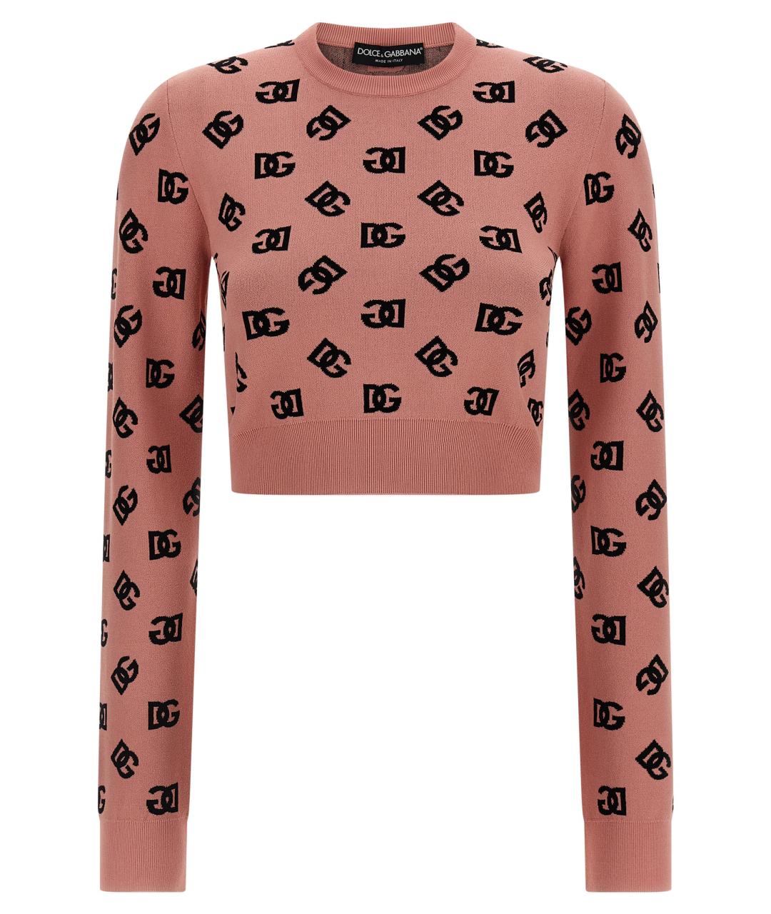 DOLCE&GABBANA Розовый вискозный джемпер / свитер, фото 1