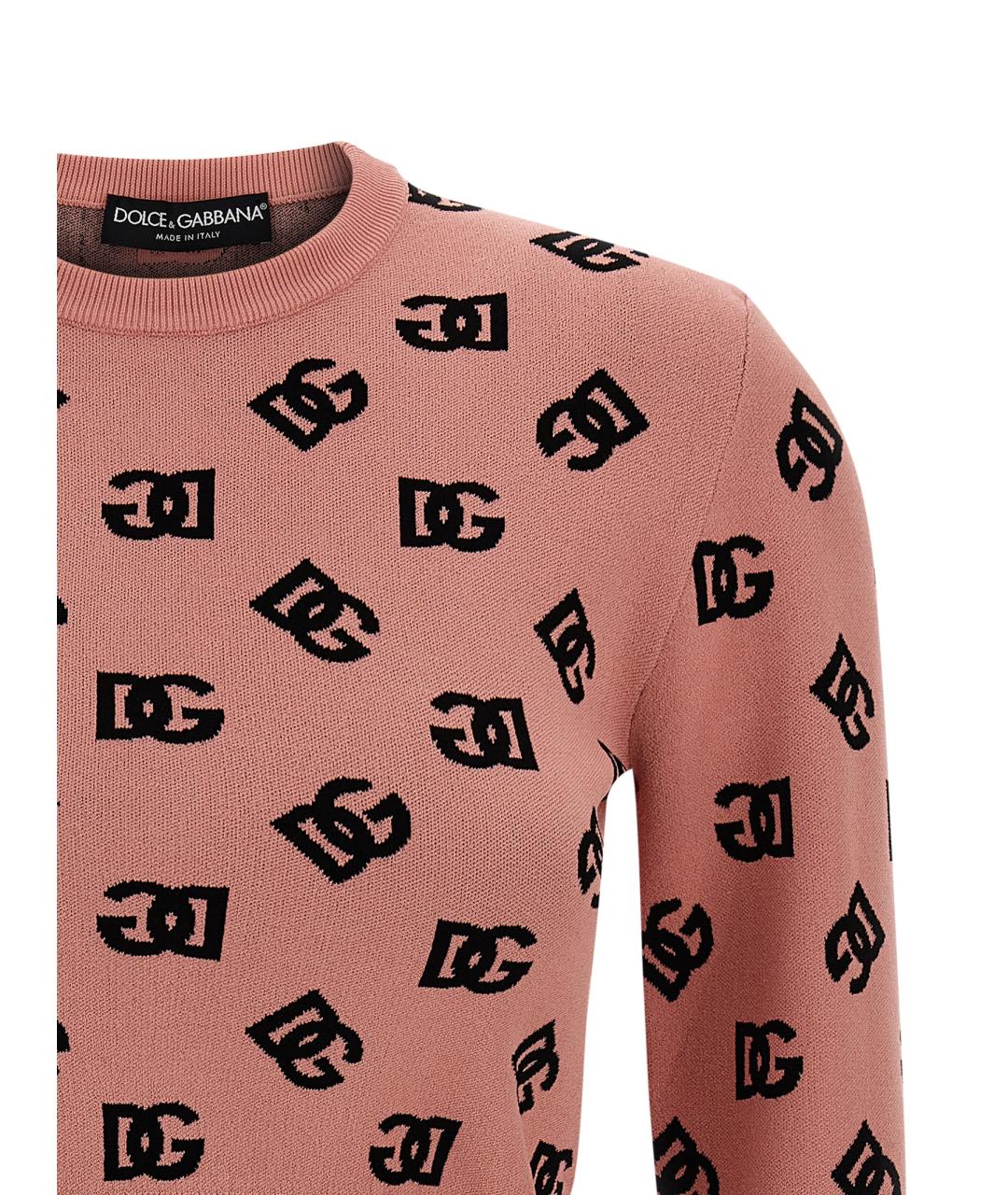 DOLCE&GABBANA Розовый вискозный джемпер / свитер, фото 3