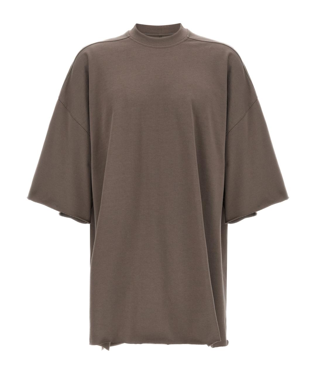 RICK OWENS Серая хлопковая футболка, фото 1