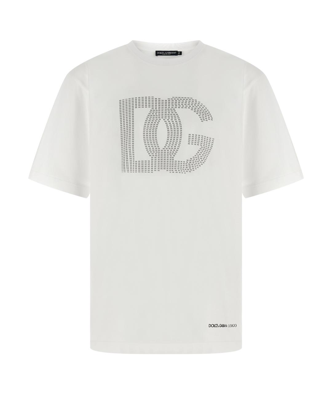 DOLCE&GABBANA Белая хлопковая футболка, фото 1